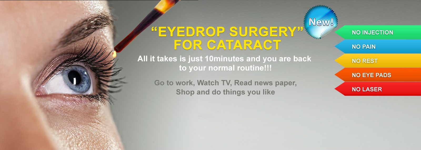 Eye Drop Surgery For Cataract